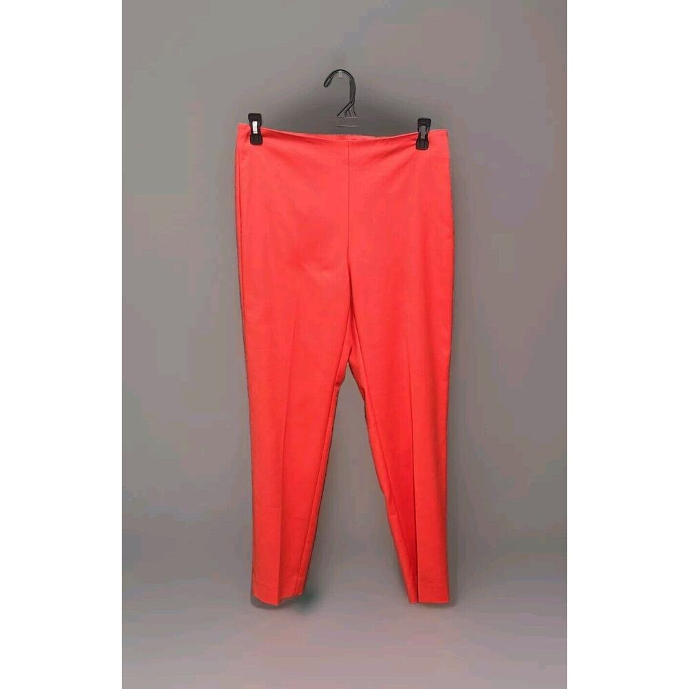 Vince Camuto Size 8 Melon Color Tapered Slim Leg Side Zip Flat Front Pants